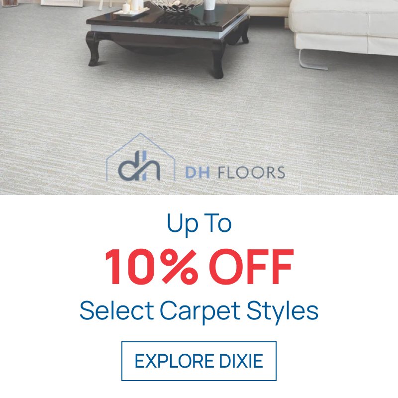 A promotional banner for Dixie Home Floors