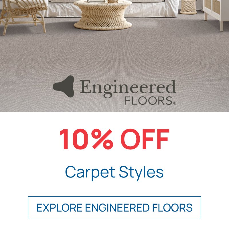 A promotional banner for Engineered Floors