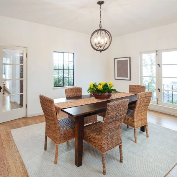 beautiful dining room with hardwood floor