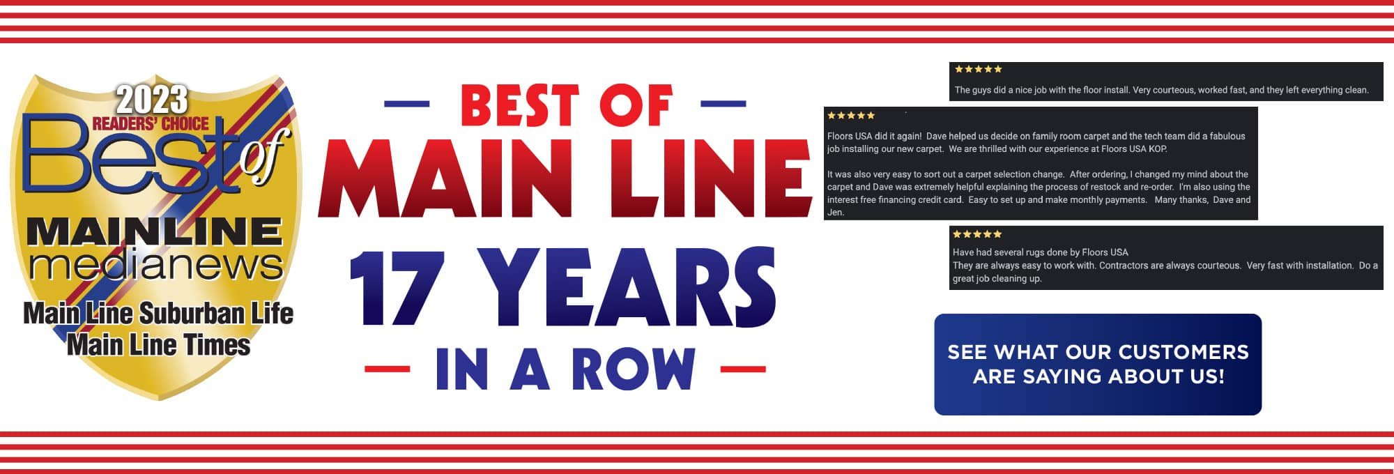 Floors USA | Best of main line for 17 years in a row |Serving the King of Prussia, PA area